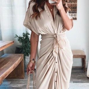 Let's Party Cinched Midi-Dress - new with tags